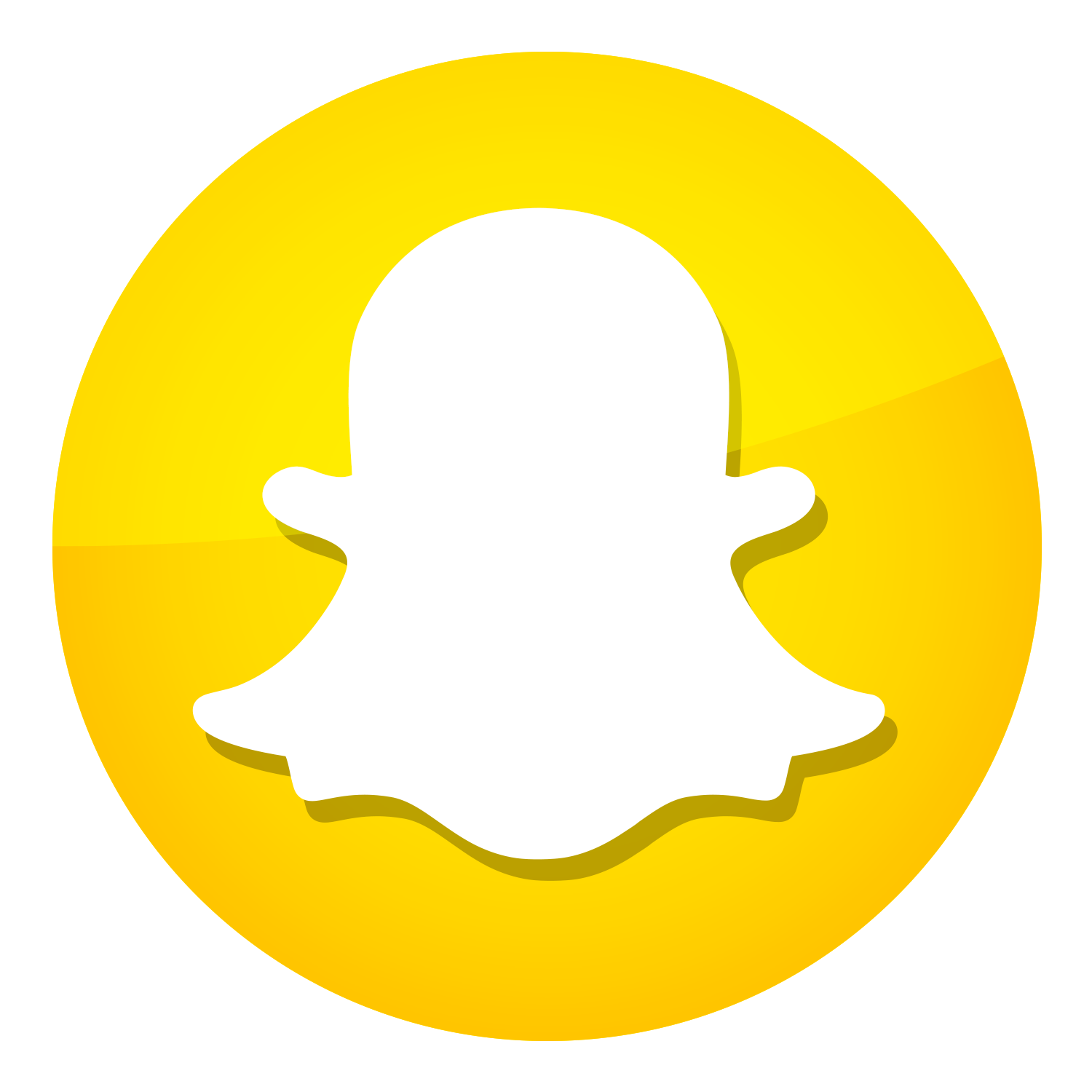 Glossy Snapchat logo PNG